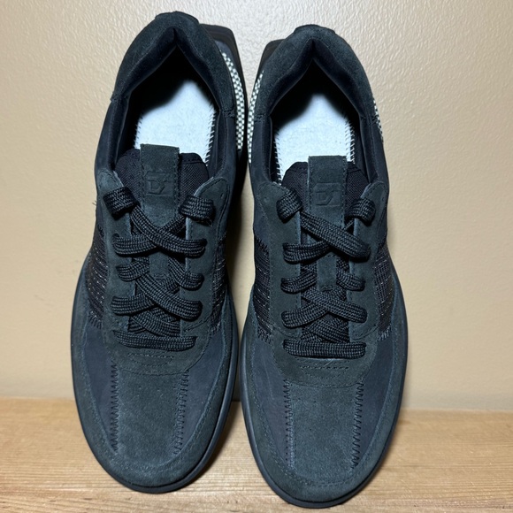 Deckers X Lab Unisex Black Suede Low Wedge Sneakers Comfort Sport Shoes size 10 - Picture 8 of 12